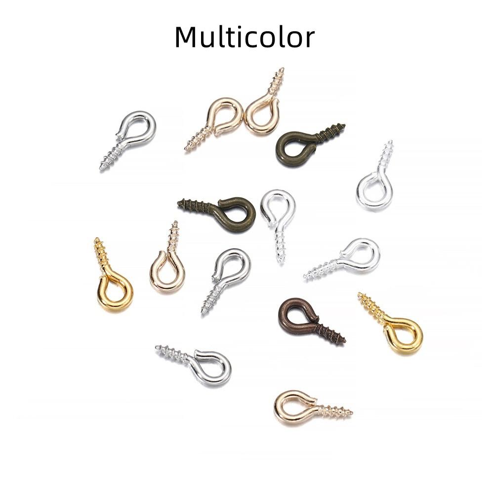 300/500pcs Mini Screw Pendants Eyepin Keychain HookThreaded Pin Fitting DIY Jewelry Bracelet Necklace Making Accessories