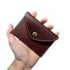 Mendy Card Holder Mini Coin Purse for Women and Men Designer Vintage Genuine Leather Snap Closure Small Pouch for Daily Use