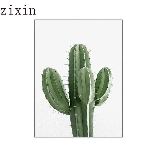 Зеленое растение, картина Монстера, постер, настенное искусство, холст, картина, скандинавские постеры, листья кактуса для гостиной, спальни, домашний декор