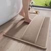Задний Коврик для пола с нескользящим покрытием для ванной комнаты, Коврик для двери ванной комнаты, Водопоглощающий, Быстросохнущий, Утолщенный ковер, Грязеотталкивающий коврик для ног для туалета