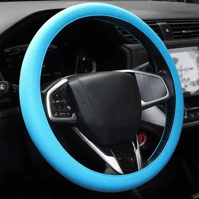 Новый силиконовый чехол на руль для автомобиля, мягкий, износостойкий, нескользящий, защитные накладки на руль, аксессуары