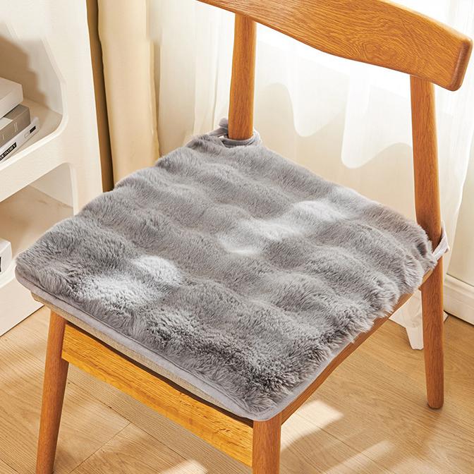 Плюшевая теплая подушка с кроликом, зимняя подушка для стула, офисная обеденная подушка для стула, подушка для стула, бытовая подушка