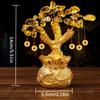 1Pc Chinese Yuanbao Money Fortune Tree Wealth Luck Ornaments Small Feng Shui Gem Money Tree Lucky Trees Decoration