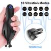 10 режимов, сильный вибратор для пениса, тренажер для головки, секс-игрушки для задержки для флирта, мужской мастурбатор, стимулирующий пенис, интимные товары