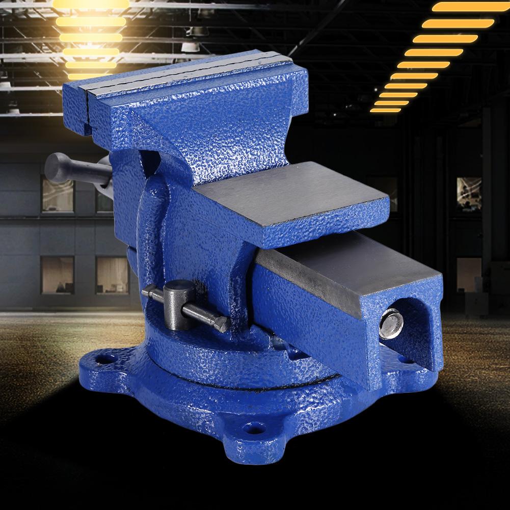 Bench Vise Heavy Duty Tabletop Clamp with Anvil Swivel Locking Base (4 )