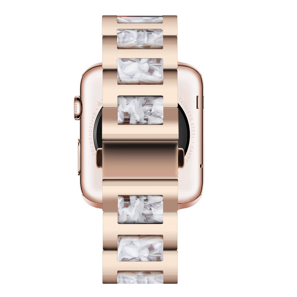 Ремешок из смолы+металла для Apple Watch Ultra 3/2 Ремешок 49мм 46мм 45мм 41мм 44мм 40мм 42мм Ремешок для часов iWatch Серии 11 10 9 8 7 6 5 SE 3
