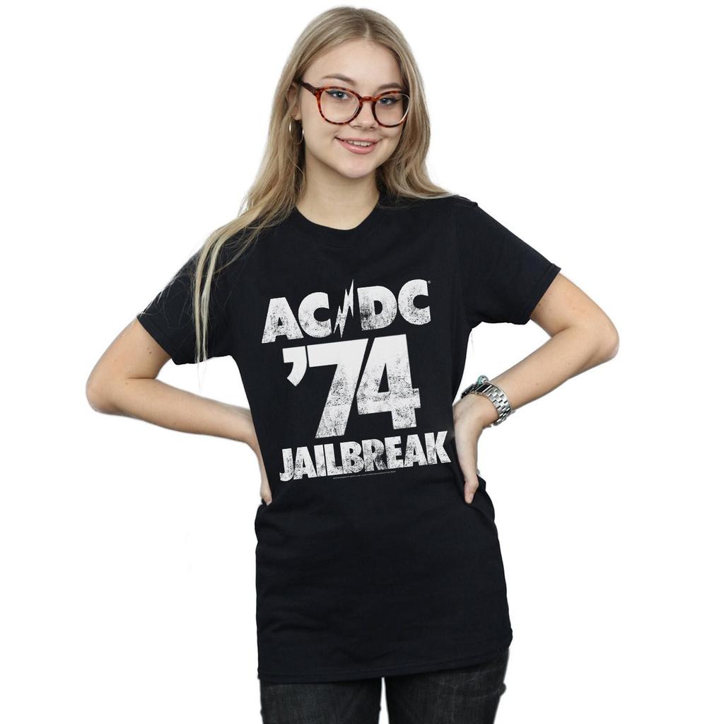 AC/DC Womens/Ladies Jailbreak 74 Cotton Boyfriend T-Shirt