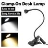 Usb Led Clip On Desk Lamp Reading Book Light Clip-on Night Lights Gooseneck Table Study Read 5v Cold White 360°clip-on For/table