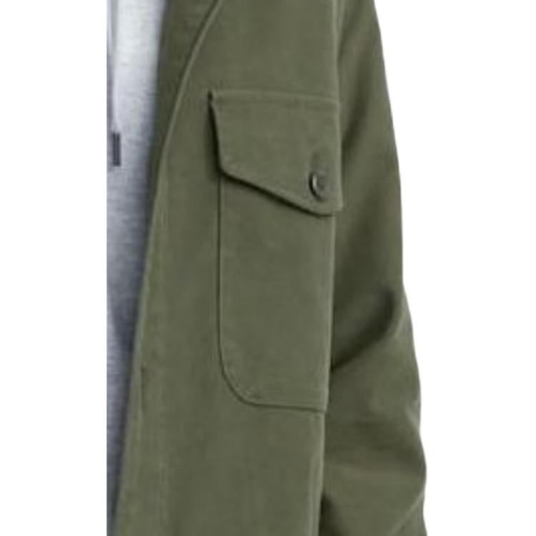 Uniqlo Однотонная свободная легкая рабочая рубашка Унисекс рубашки Оливковый 462092-56