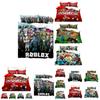 Мультяшный Постельный Комплект с Цифровой Печатью Roblox Minecraft Высококачественный Мультяшный Стиль Белый Цвет