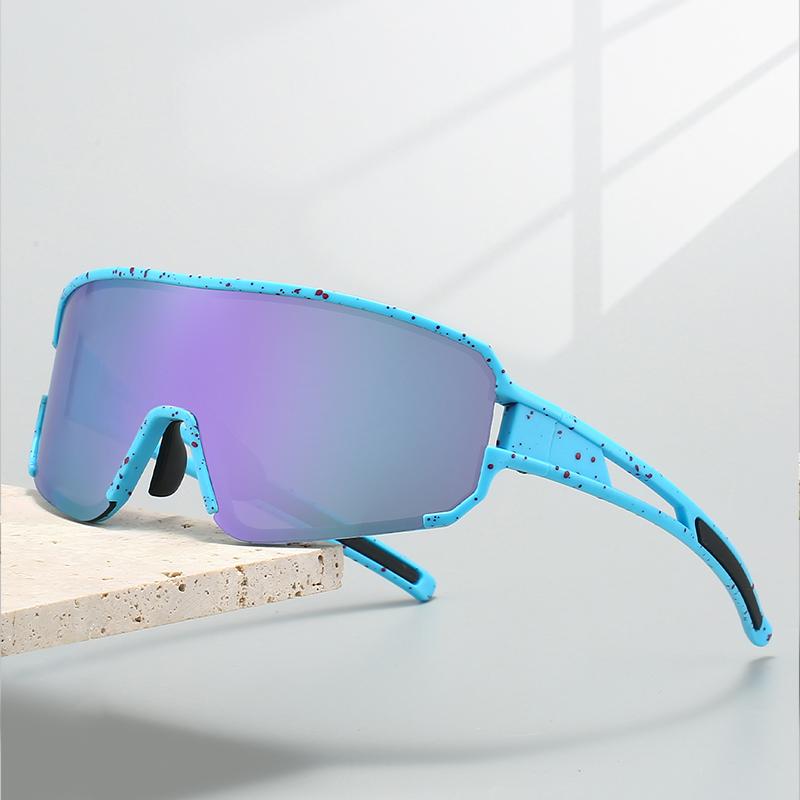 Спортивные очки оверсайз мужские  Новинка Панк Зеркальные Уличные Рыболовные Солнцезащитные очки Модные Ветрозащитные Защищающие от УФ-лучей Велосипедные Очки