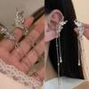 1 Pair Of Super Fairy Fairy Butterfly Tassel Earclip Female, With A Sense Of Niche Design Angel Wing Earbone Clip Without Ear Holes