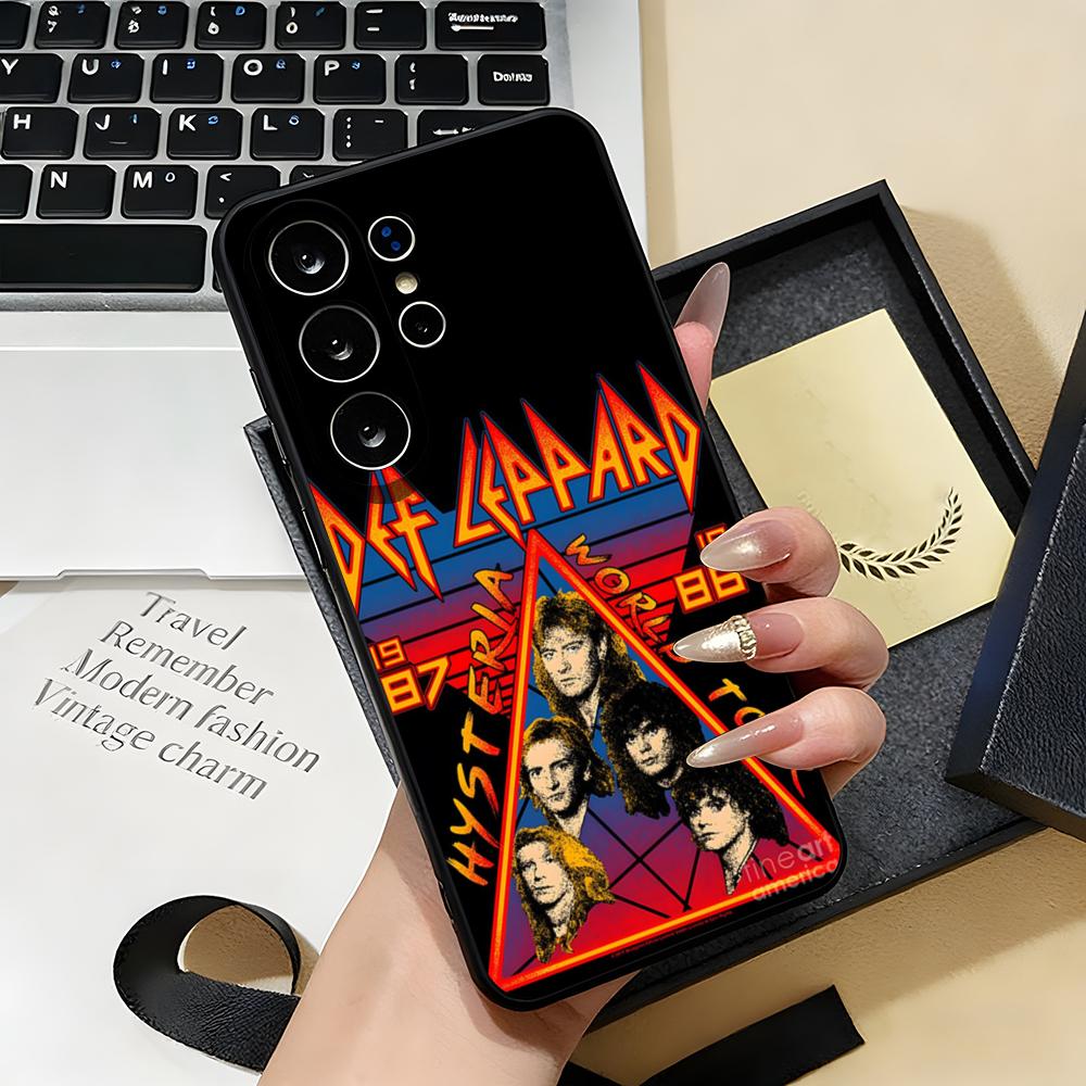 Hot Rock Band D-Def Leppard Phone Case For Samsung S26 S25 S24 FE S23 S22 S21 Plus S20 Ultra Note20Ultra Black Soft Shell