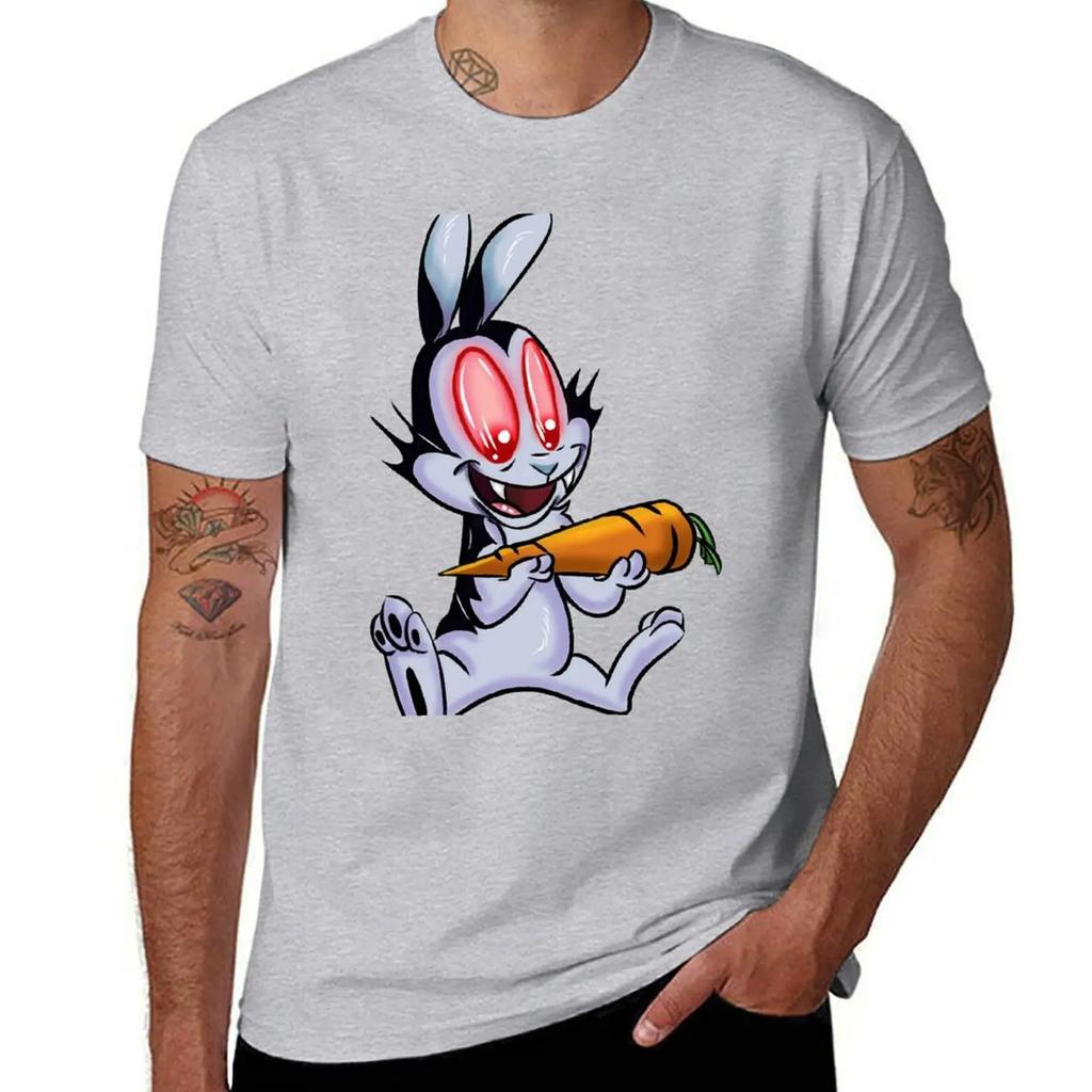 Rabbit Vampire Cartoon T-Shirt Aesthetic clothing custom t shirt shirts men graphic