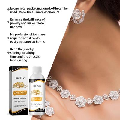100 мл Раствор для чистки ювелирных изделий Для золота, серебра, очков, часов, колец, полировки бриллиантов, удаления грязи, придания блеска Для ультразвуковой машины