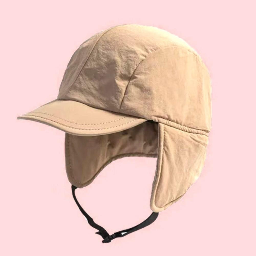 Легкая Шапка-Ушанка с Козырьком Японский Стиль Ветрозащитная Пилотская Кепка Защита Ушей Ушанка Зимняя