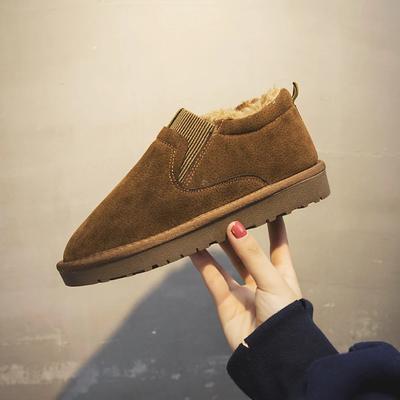 Зимние ботинки женские 2024 новые толстые бархатные большие размеры зимние модные теплые одношаговые короткие ботинки хлопковая обувь женская хлопковая обувь