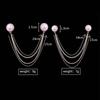 For Men Girl Double Chain Double Layer Women Brooches Korean Pin Pearl Collar Pin Collar Brooch
