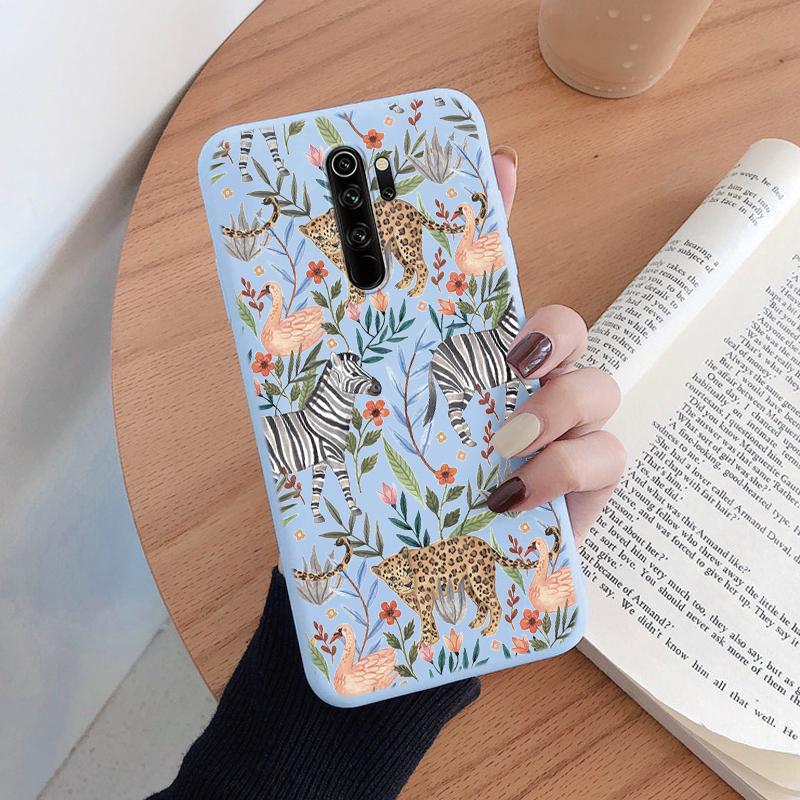 Case For Redmi Note 8 Pro Soft Silicone TPU Back Cover Case Protective Coque For Redmi Note8 Pro Shell Leopard Painted Bumper