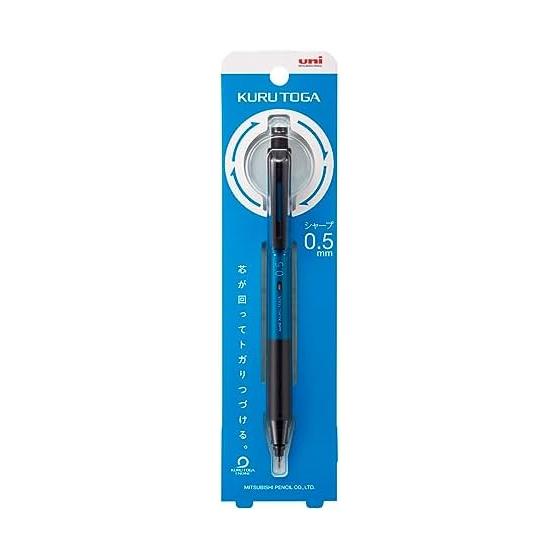 Механический карандаш Mitsubishi Pencil KURUTOGA KS, 0,5 мм, Синий, M5KS1P.33, Механизм KURUTOGA, Эластомерный захват