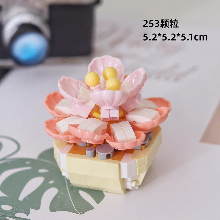 Цветочный конструктор для детей от 6 до 10 лет Кирпичики Образовательные игрушки Мини-конструкторы для детей Девочка от 5 до 7 лет Игры