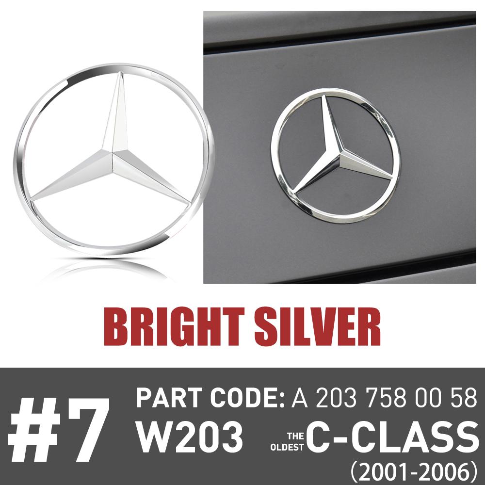 Car Rear Trunk Badges Stickers Tail Embelm Replacement Accessories For Mercedes-Benz W203 C320 C240 2001-2005 C32 AMG 2002-2006