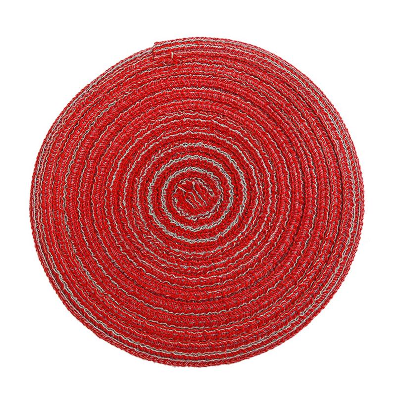 Coaster Table Mat Round PVC Placemat Kitchen Dining Table Mats Steak Pad Anti Slip Heat Resistant Placemats Home Decor