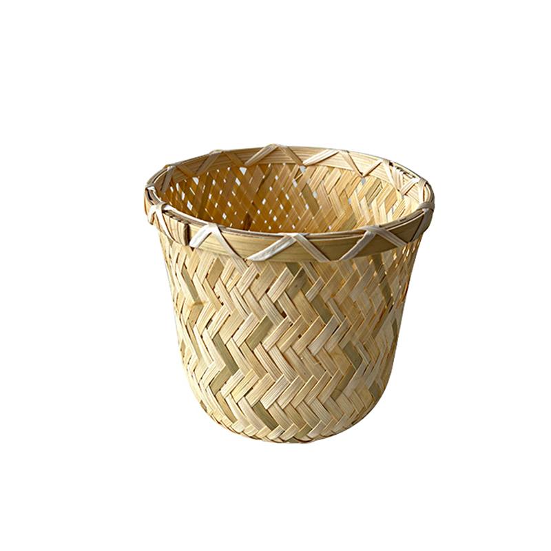 1 шт. Подарочная упаковка, современная корзина для хранения, простая бамбуковая плетеная подарочная упаковка, цилиндрическое ведро, цветочная корзина