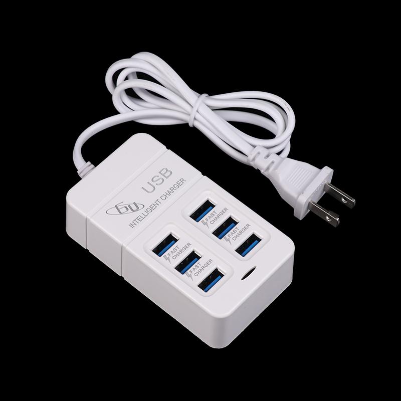 1 шт., многопортовое зарядное устройство Us Plug 6 портов, 35 Вт, Pd Type-C, быстрая зарядка мобильного телефона, настенные зарядные устройства, USB-концентратор TypeC