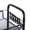 Storage Rack Fruit Vegetable Basket, 5 Tier Stackable Metal Mesh Basket with 360 Stand Degree Wheels, Produce Organizer for Kitchen, Pantry, Bathroom