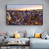 Nordic New York World City Building Canvas Painting Sunset Night Landscape Posters and Prints Wall Pictures Home Decor No Frame