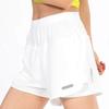 Женские быстросохнущие двухслойные светоотражающие шорты с 5 карманами для марафона с защитой от воздействия ультрафиолета