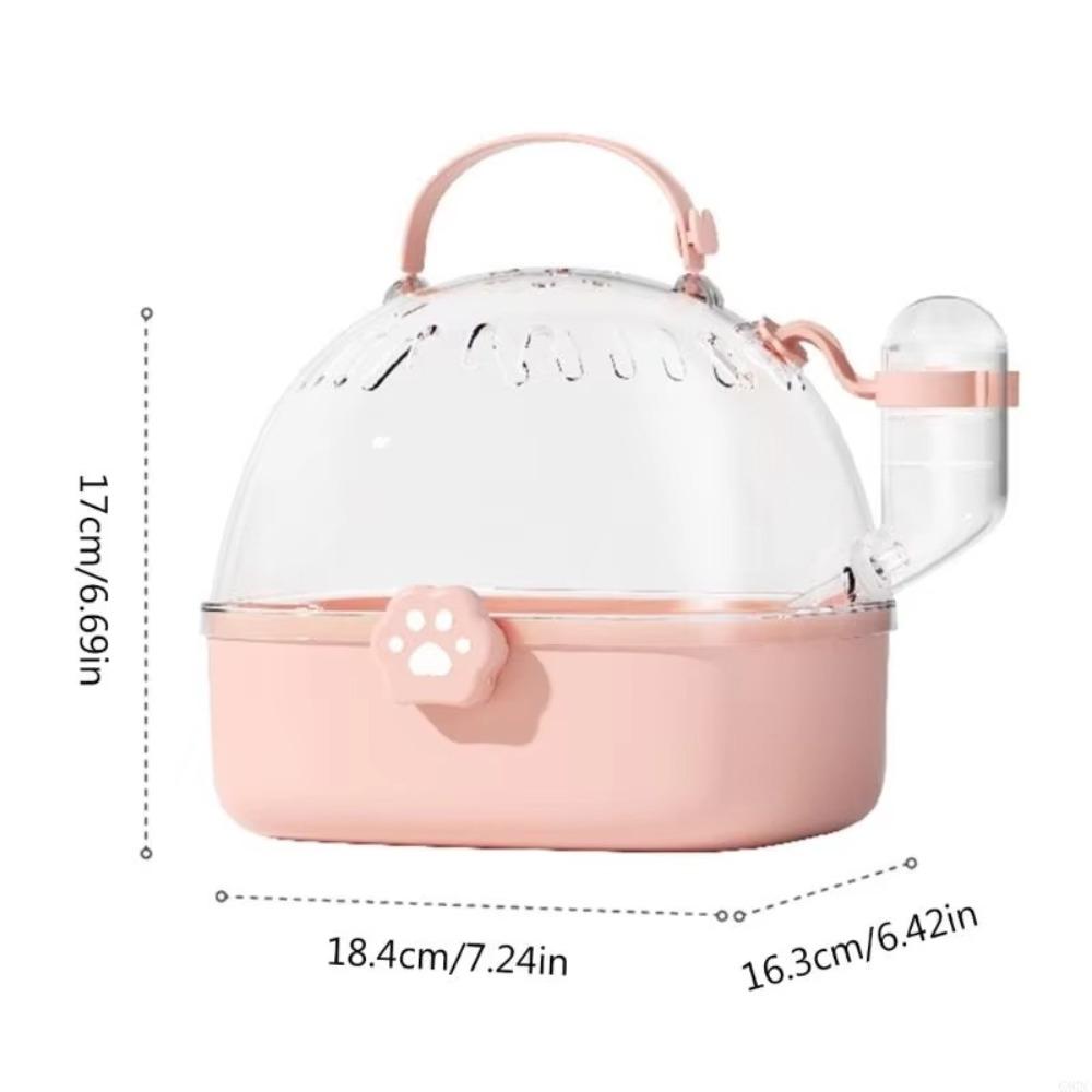 Transparent Hamster Cage Breathable Travel Pet Cage Sturdy Pet Carriers Cage Outdoor