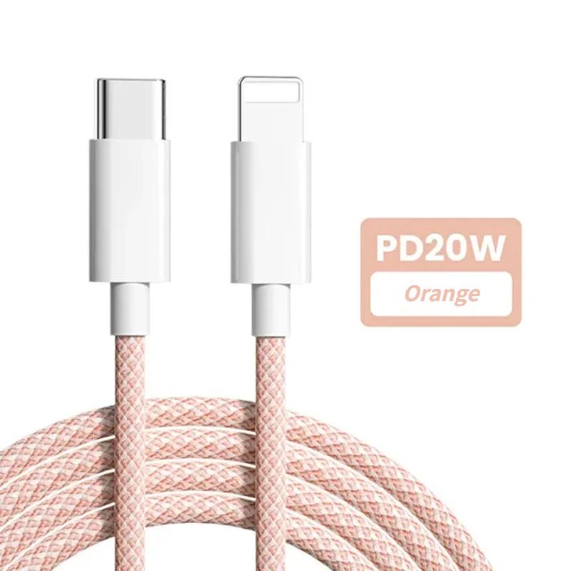Кабель для передачи данных для iPhone 13 PD20W, плетеный кабель для быстрой зарядки типа c, подходит для зарядных кабелей Samsung IPhone13 14promax