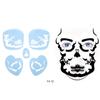 6 Stylesset Face Paint Stencil Reusable Tattoo Cosmetic Painting Tool