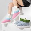 Waterproof, Fleece and Thickened Snow Boots Are Worn Over Warm Short-tube Bread Cotton Shoes