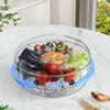 Пластиковый холодильник вращается фруктовая тарелка прозрачный круглый разделенный сервировочный поднос вращающийся большой емкости фруктовая тарелка Crisper