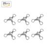 20 шт. Прочные гибкие тройные вертлюжки с вращением, рыболовные коннекторы(2 #)