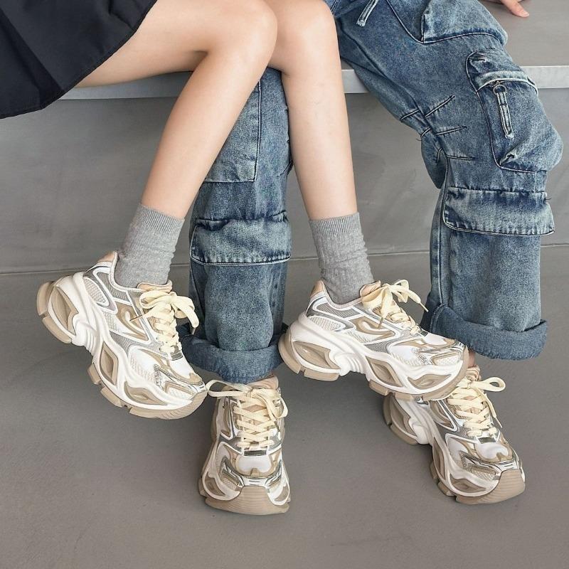 Женская спортивная и повседневная обувь, Новая универсальная мужская обувь, Дышащая и увеличивающая рост, Парная обувь для папы