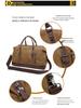 Stylish Large Capacity Unisex Travel Canvas Bag - Shoulder, Crossbody, and Handbag 3-in-1