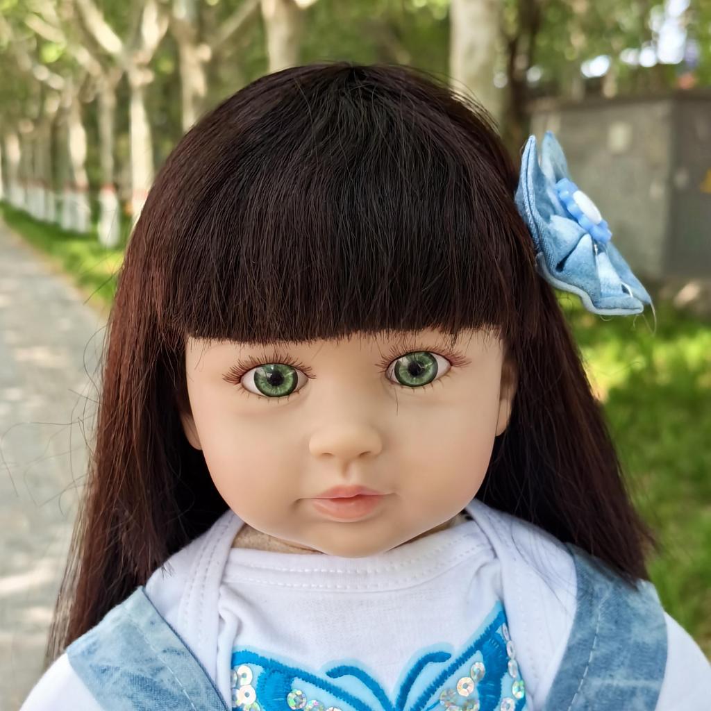 19-дюймовые реалистичные куклы-новорожденные, хлопковое тело, силиконовые конечности, кукла принцессы для девочек, детская игрушка для малышей