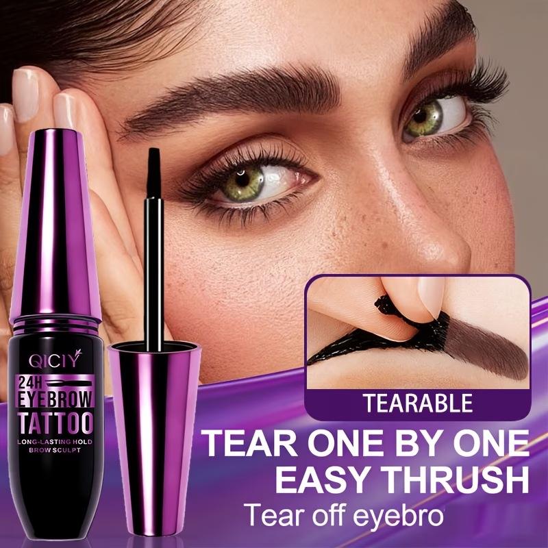 QICIY 24H Eyebrow Tattoo Waterproof Long Lasting Peel Off Eyebrow Gel Tint Semi Permanent Brow Sculpt Makeup Cosmetics for Women
