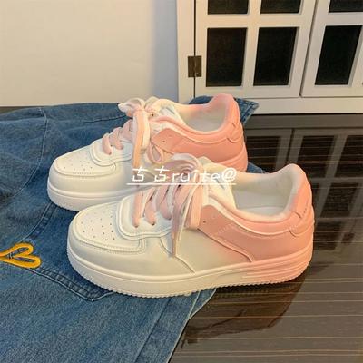 Кроссовки Gradient Sneakers White Sports Board Shoes Women Толстая подошва 2024 New Spring Summer Женские повседневные кроссовки для бега для девочек