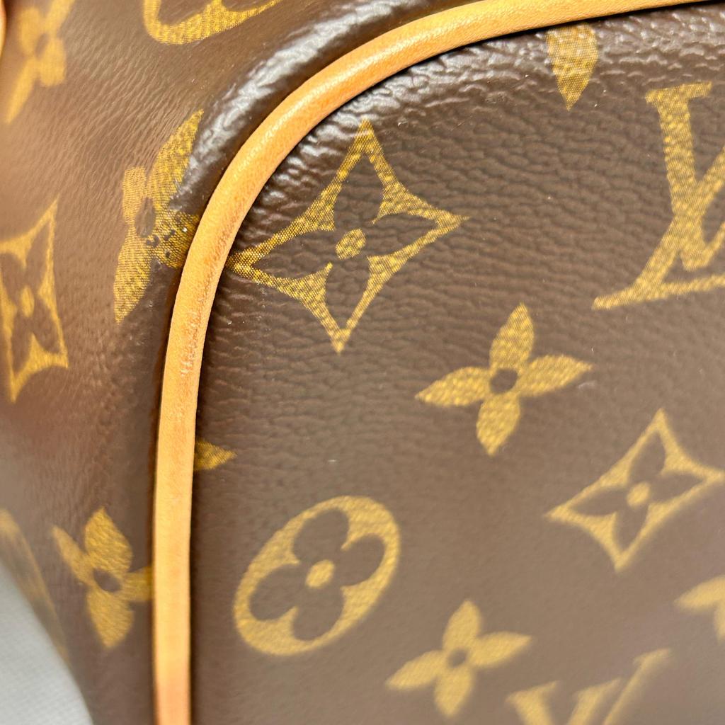 [Pre-Owned] Nice Elegant Shape Lv Monogram Metal Zipper Head Coated Canvas Makeup Bag Handbag Mini - Excellent #1RQZ39