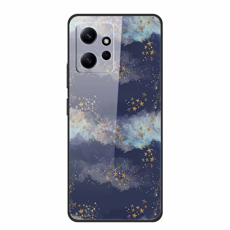 Мраморный Стеклянный Чехол для Redmi Note 12 4G Закаленное Заднее Покрытие Жесткие Чехлы для Xiaomi Redmi Note12 4G Защитная Оболочка Цветная Capa