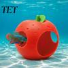 Aquatic Landscaping for Small Tanks Fruit Aquarium Hide Cave, Apple Pitaya Fish Tank Hideout, 3D Safe Shelter Water Pets Printed Decorative Betta And