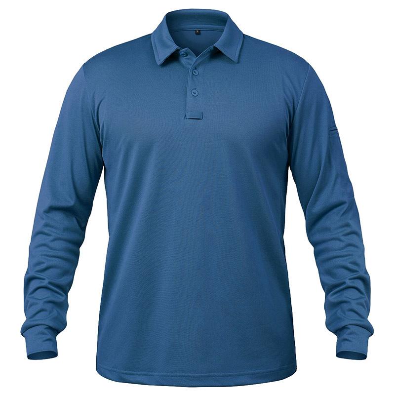 Мужская уличная рубашка-поло с длинным рукавом, легкая дышащая военная тактическая футболка, повседневная рабочая футболка для работы, пешего туризма, спортивные рубашки для гольфа, европейский размер