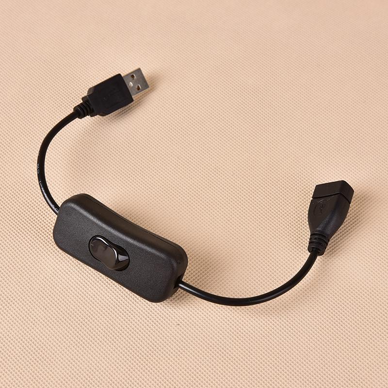 USB-кабель между мужчинами и женщинами Переключатель ON OFF Кабель Переключатель светодиодной лампы Power Line 2 Color