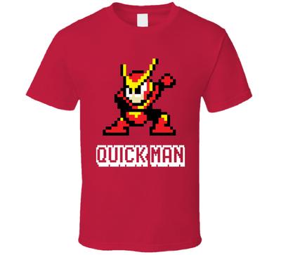 Quick Man Mega Man 2 Robot Enemy NES Video Game T Shirt