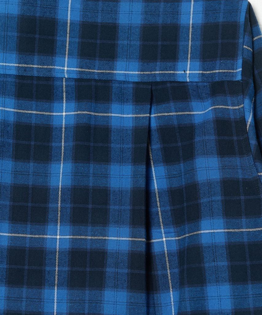 TEN PAST SEVEN Back Print Check Shirt - Blue